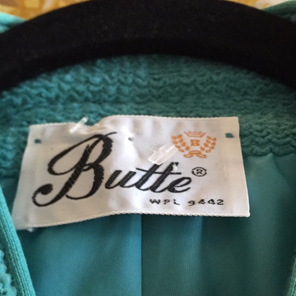 Vintage NWT Lord & Taylor Turquoise Teal Open Front Blazer Jacket - Picture 8 of 15